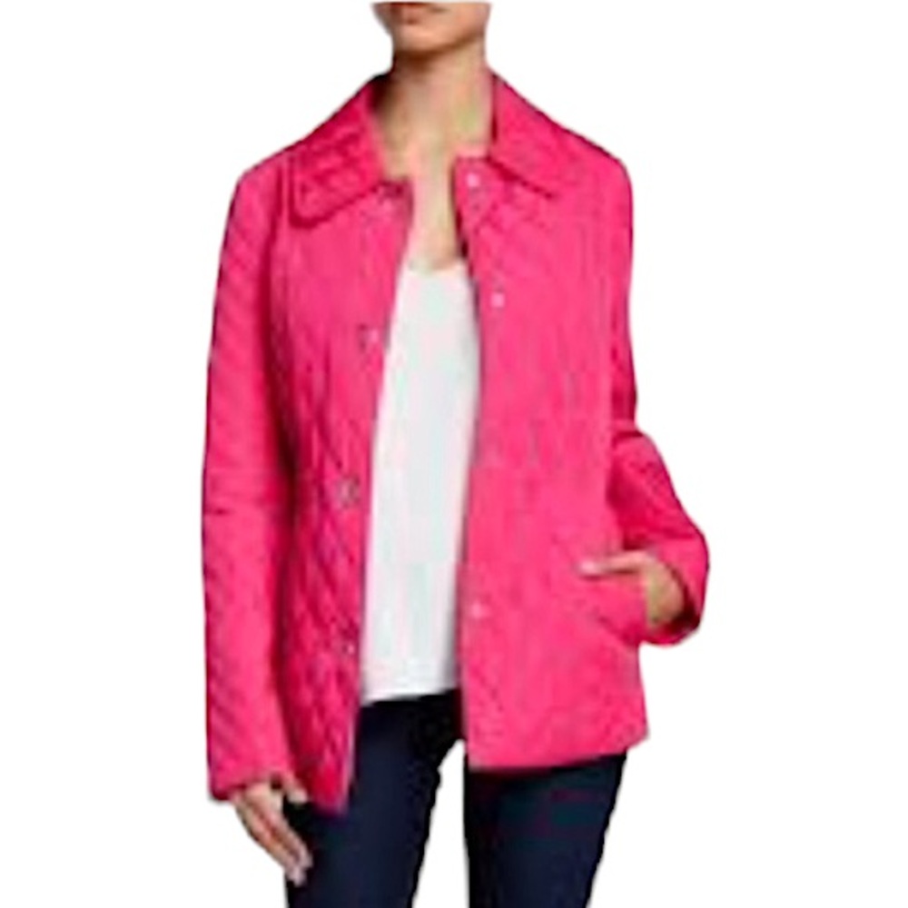 Coach Quilted Fuchsia Jacket Size S